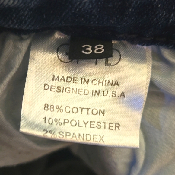 Men's GFTD Los Angeles Graphic Graffiti Designed Jeans - Picture 4 of 5